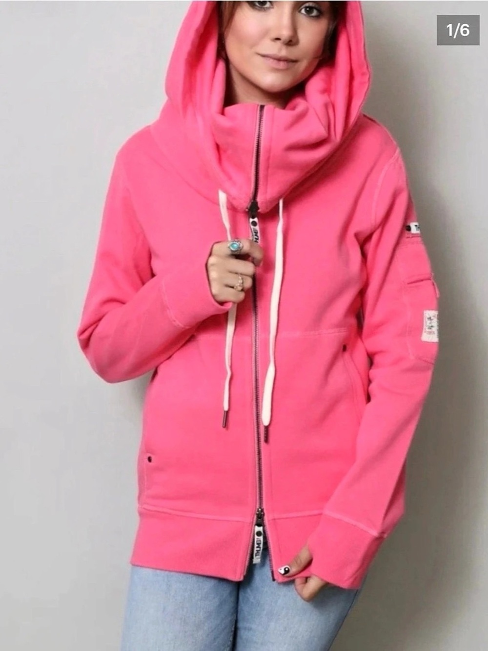 Thumb! United Casey! Pink Utility Hoodie Jacket Size 1x